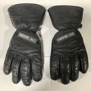 Black Thermo-Alu motorcycle gloves